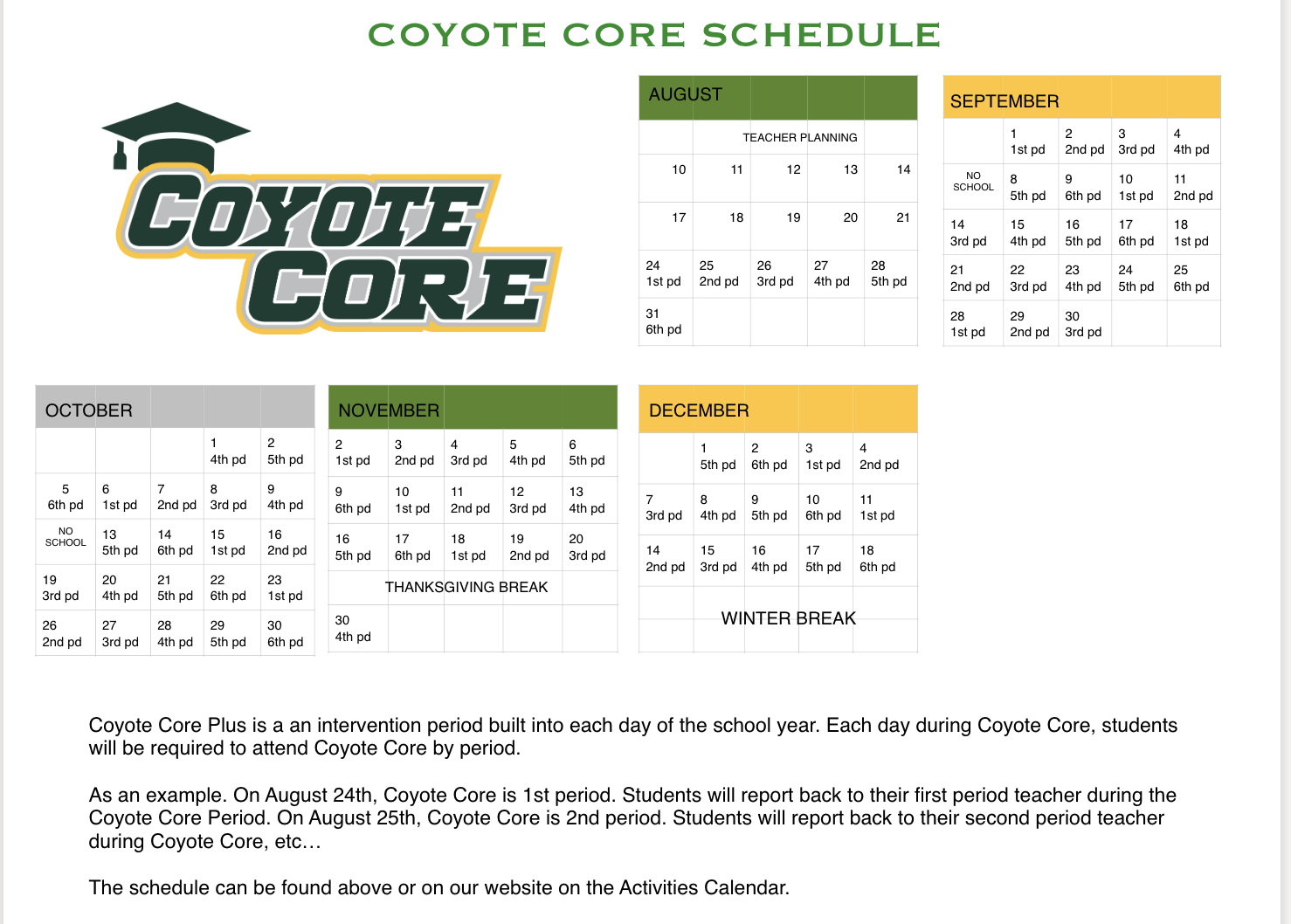 Ap Exam Calendar 2023 Coyote Core & Tutoring Cypress Creek High School