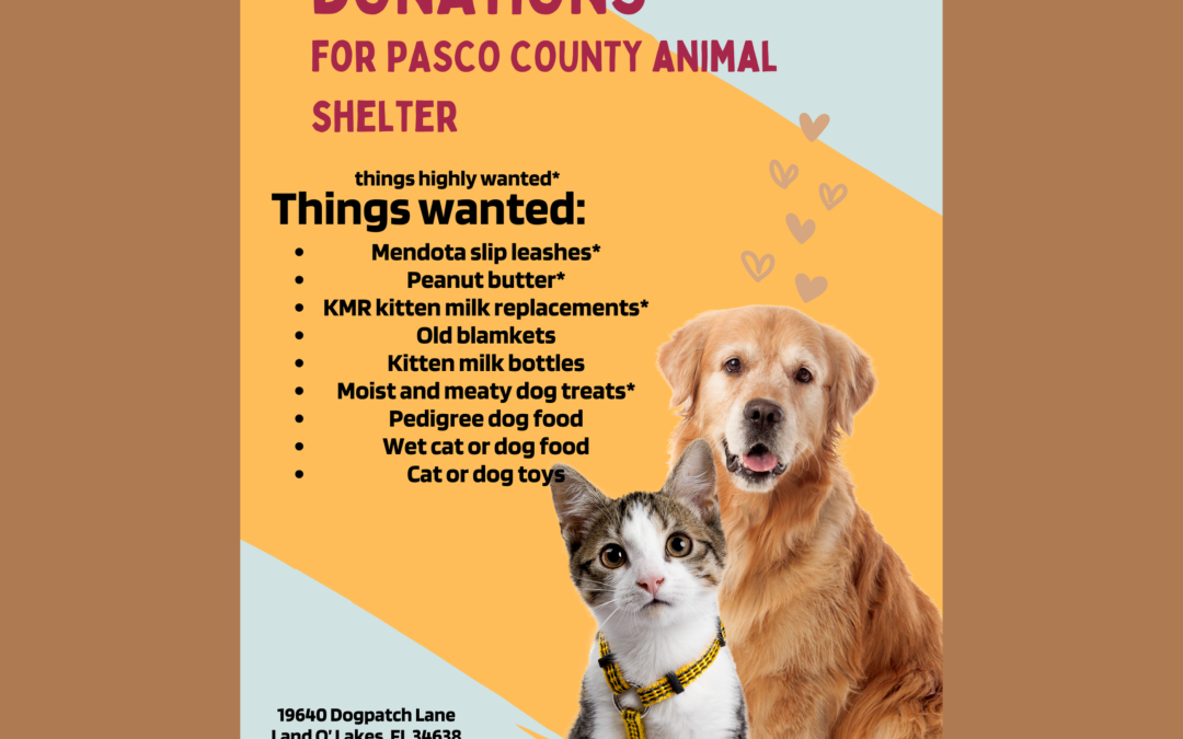 Donate to the Pasco Animal Shelter!